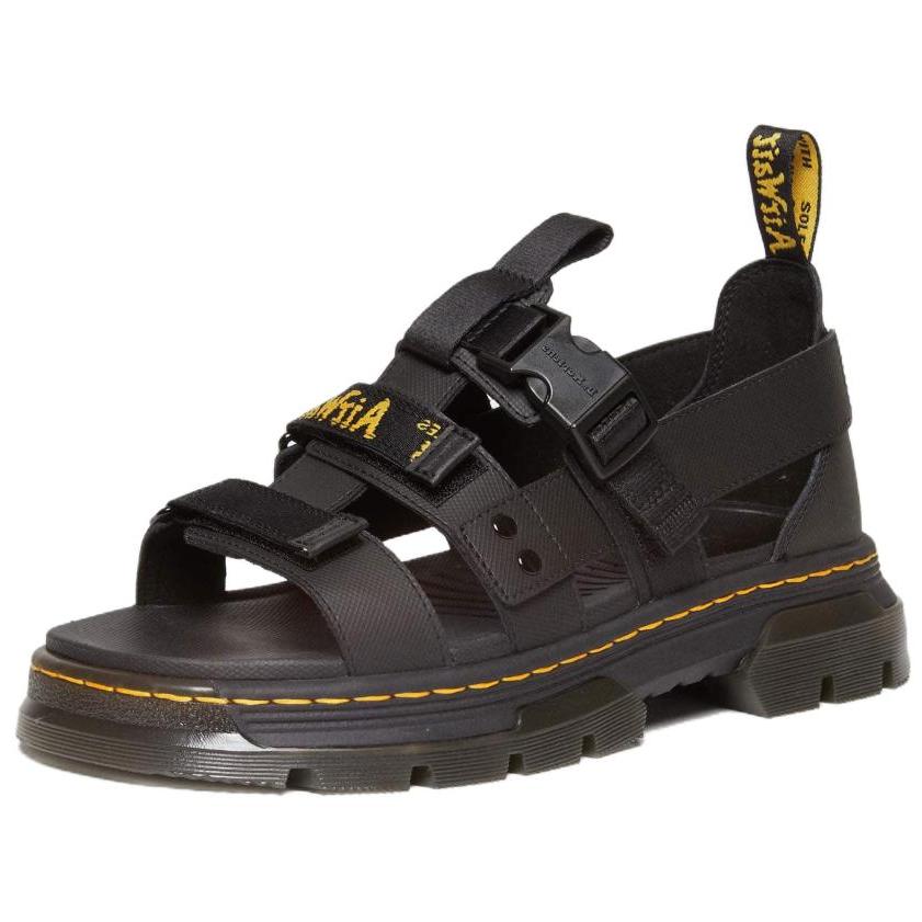Dr. Martens Leather Fabric Comfortable Casual Beach Sandals Unisex Sandals Black 31574001