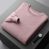 Men's Thickened Pure Wool Crew Neck Sweater - Fashionable Loose Fit Knitted Outerwear