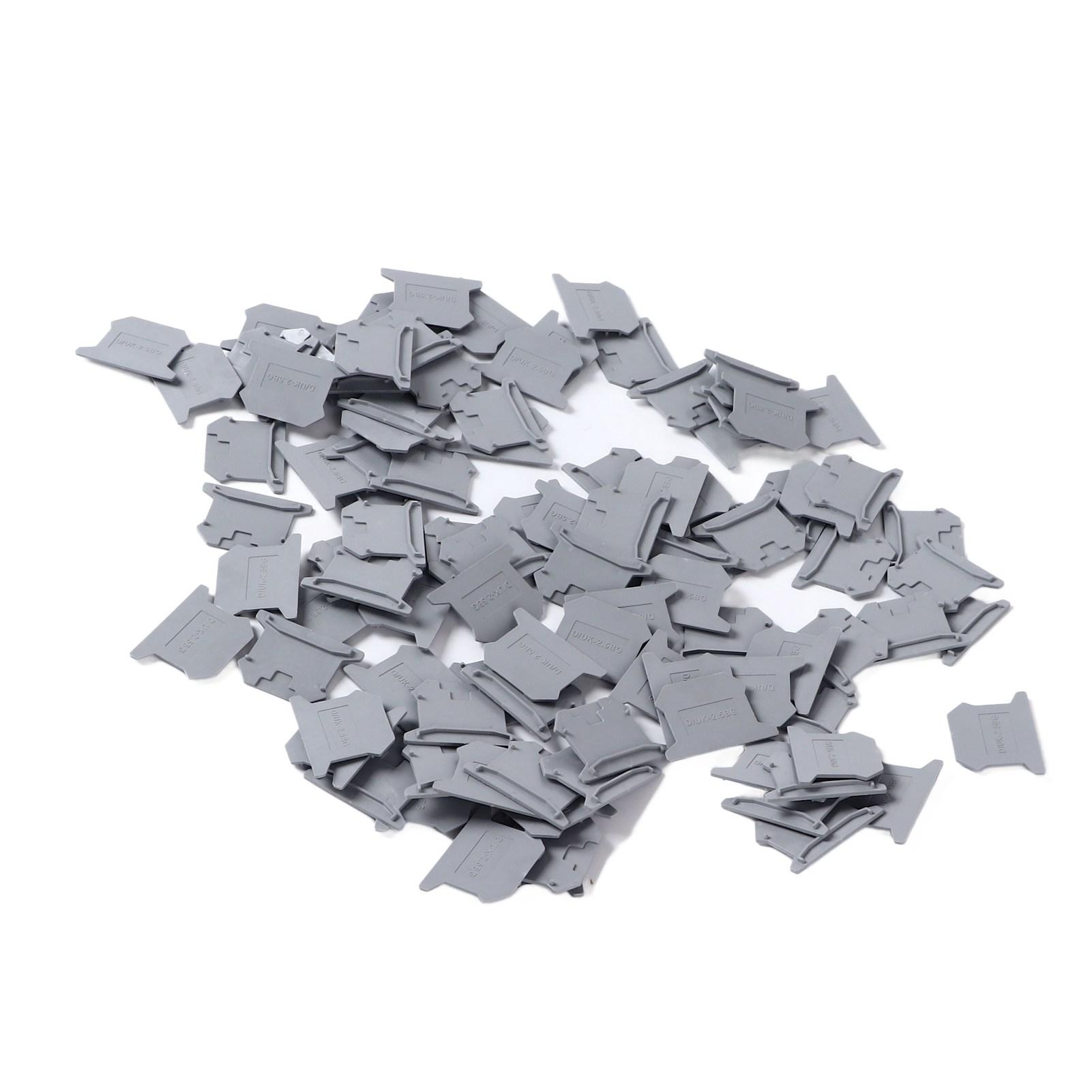 

100Pcs Terminal Block Stopper Baffle Rail Fixed Mounting End Bracket PA66 for UK2.5B