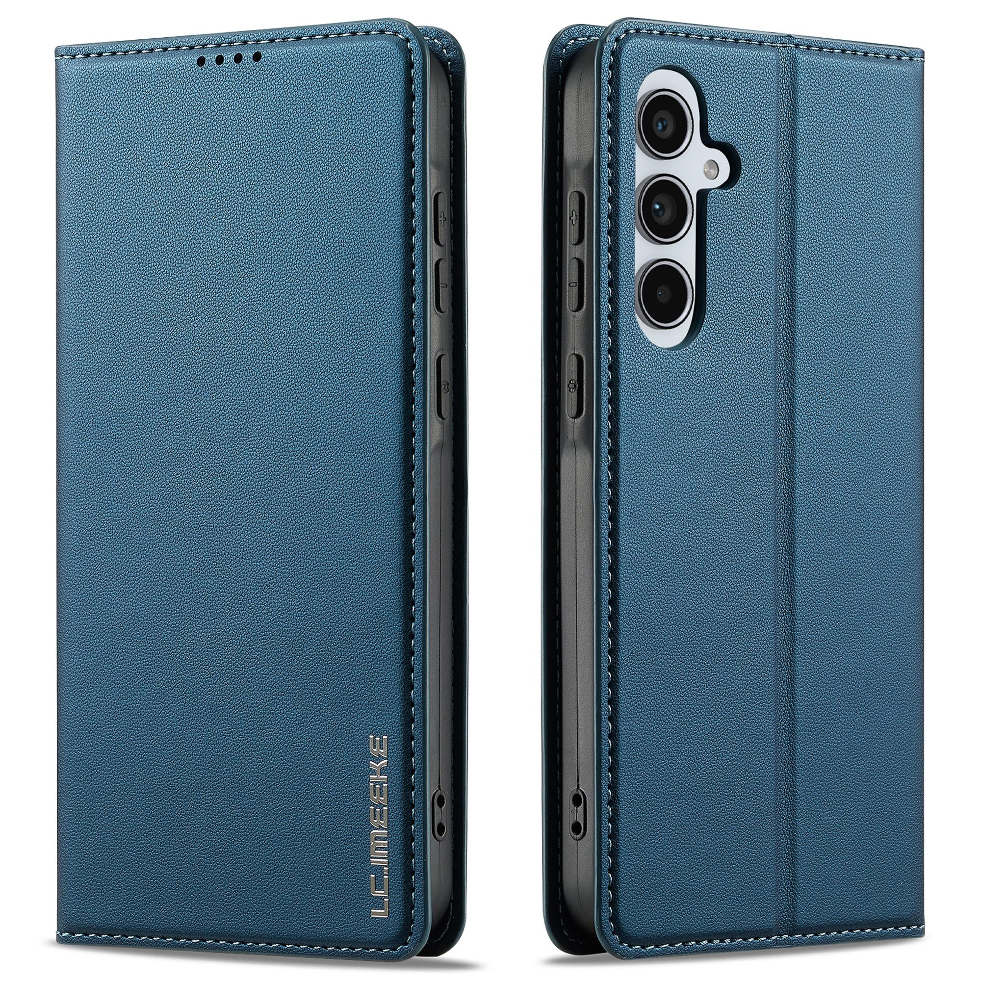 

LC.IMEEKE L1 Series for Samsung Galaxy A55 5G Case PU Leather Wallet Stand Protective Phone Cover Blue