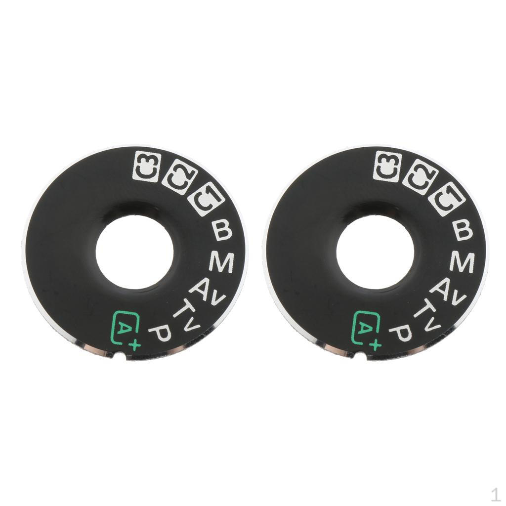 2Pieces Top Cover Function Dial Mode Interface for Canon EOS 5D3 Camera