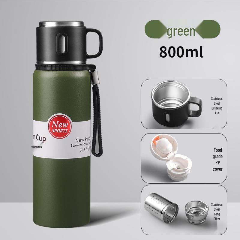 316 Stainless Steel Large-Capacity Insulated Travel Tea Infuser Cup
