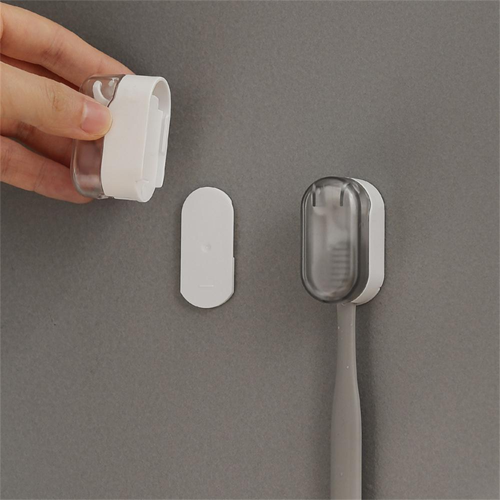 Toothbrush Holder With Lid Dust-free Innovative Essential For Home Dustproof Wall-mounted Toothbrush Holder