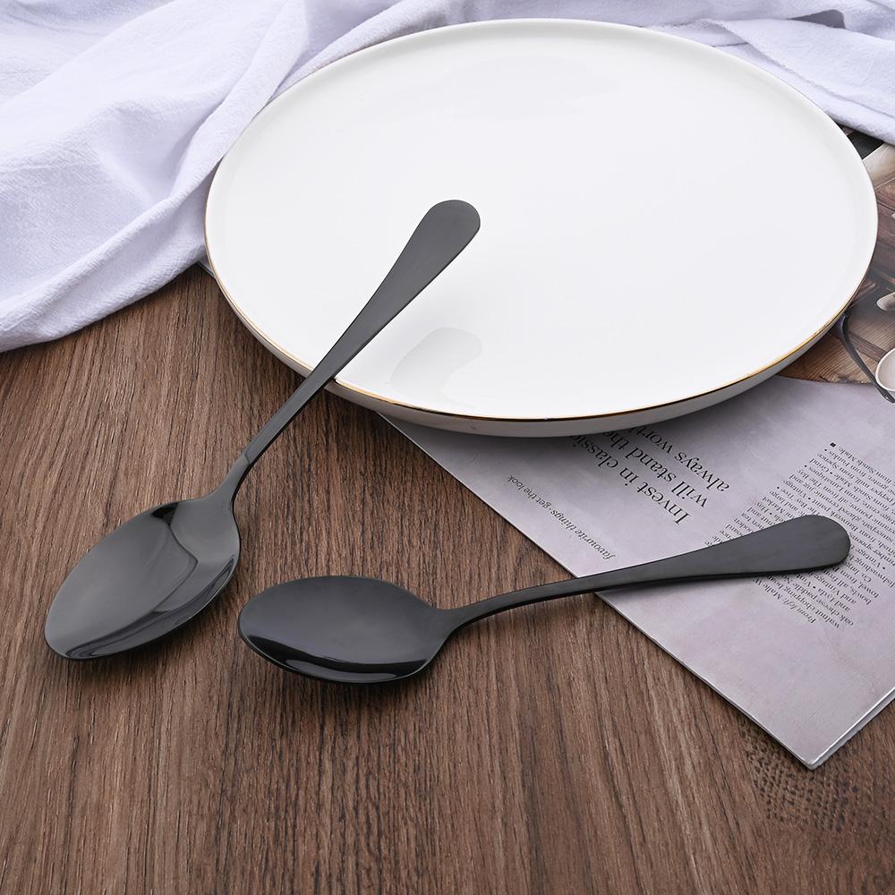 6-teiliges Western Black Geschirr-Besteck-Set Besteck-Set Edelstahl-Besteck Steakmesser Dessertgabel Löffel Geschirr-Set