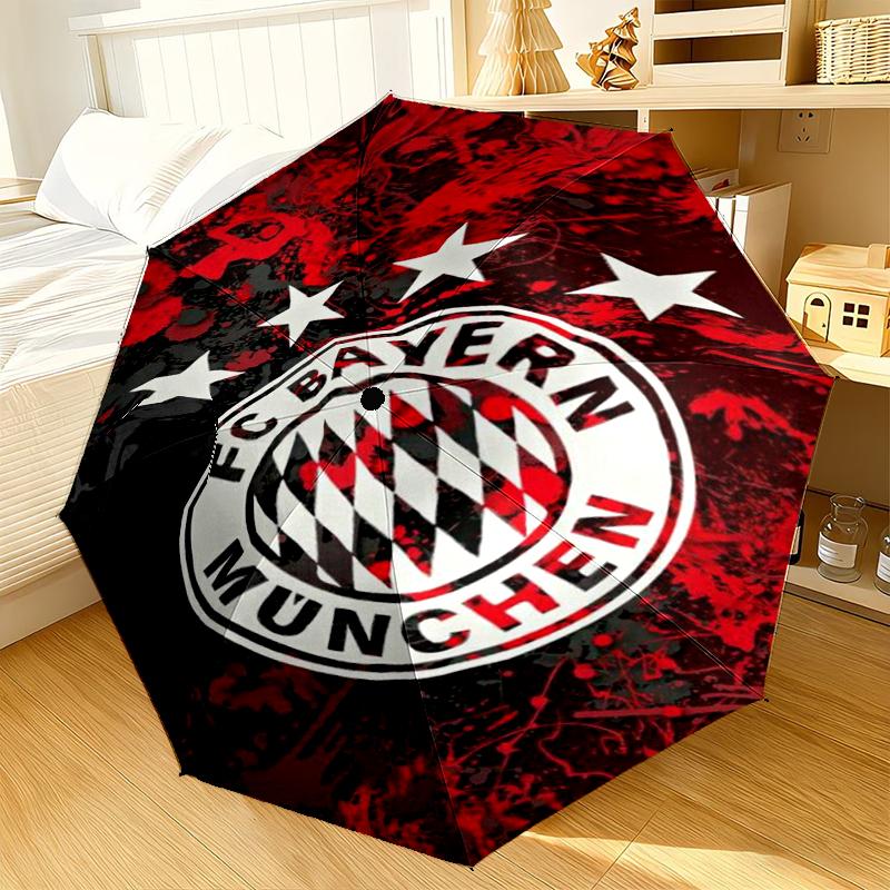Football Club Neon Cityscape Umbrella 8-Frame for Travel, camping, Casual Lightweight Portable Umbrella, Essential for every family Holidays Gift