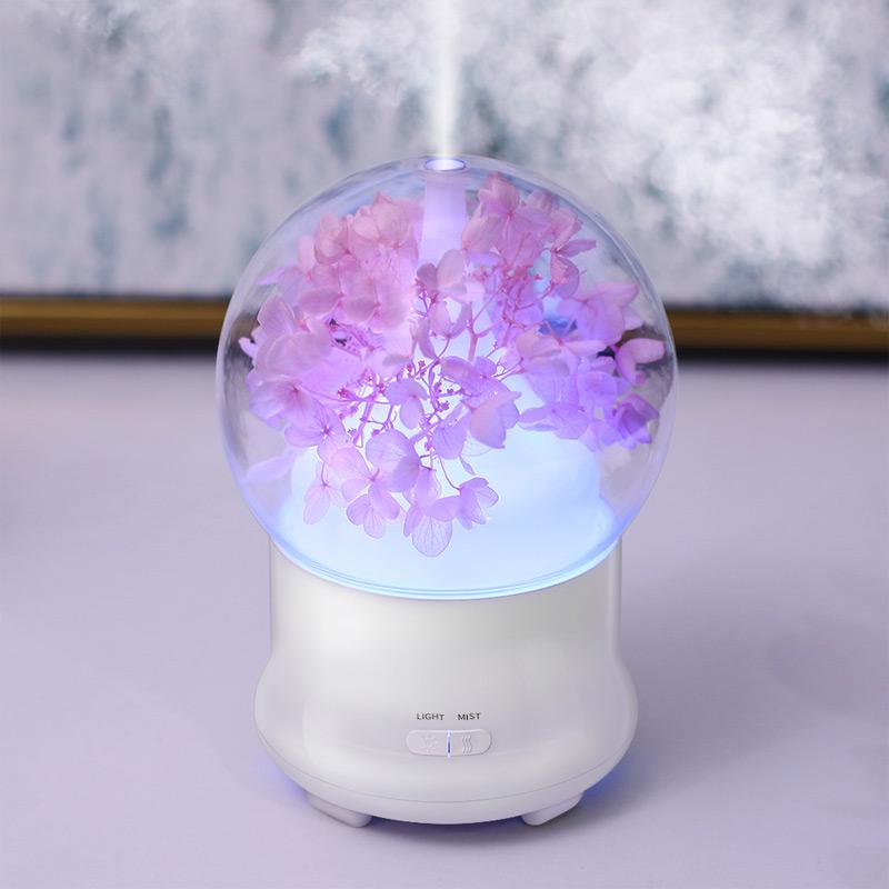 Led night decor light Bedroom kids sleeping lamp for Office gift bulb rechargeable with flower Humidifier lamp with Diffuser