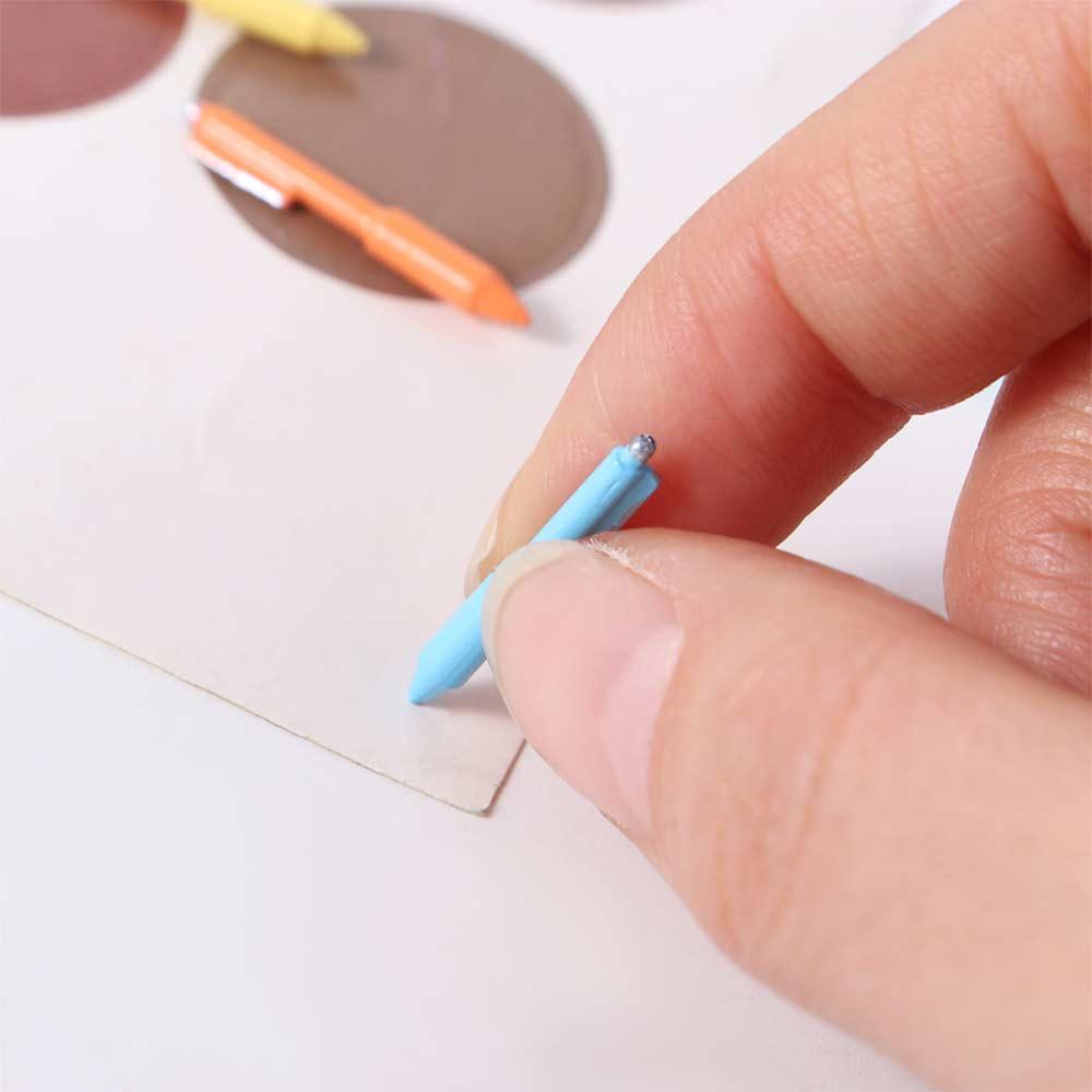 10pcs Simulation Dollhouse Miniature Ballpoint Pen Doll House Miniature Things  Pretend Play Toys