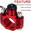 MKBKLLJY CNC Universal Motorcycle Engine Switch Button 22mm Mounting Backplate with Bullet Wire Cable and Hex Wrench for Dirt Pit Bike Scooters