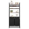 4 Tiers Laundry Sorter, Tall Laundry Hamper with Shelves and Hooks