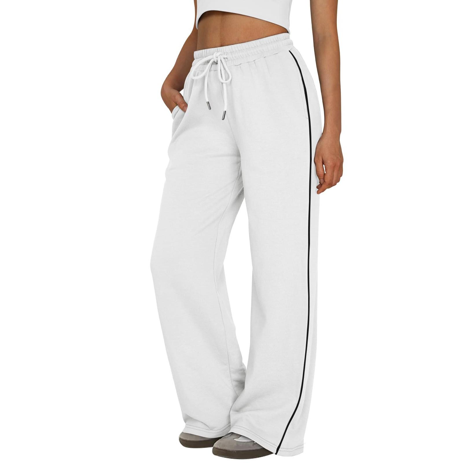 

Женские зимние спортивные штаны, однотонные повседневные брюки, женские флисовые спортивные штаны, широкие прямые брюки L