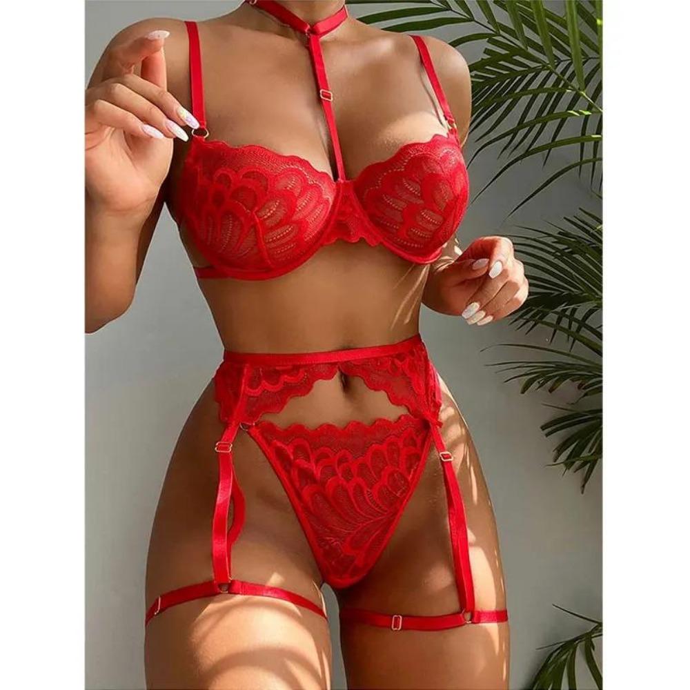 Sexi Babydoll Lace Bra and Panty Set Perspective Sex Erotic Costumes Lingerie Set Underwear Dress Porn Sexy Lingerie for Women