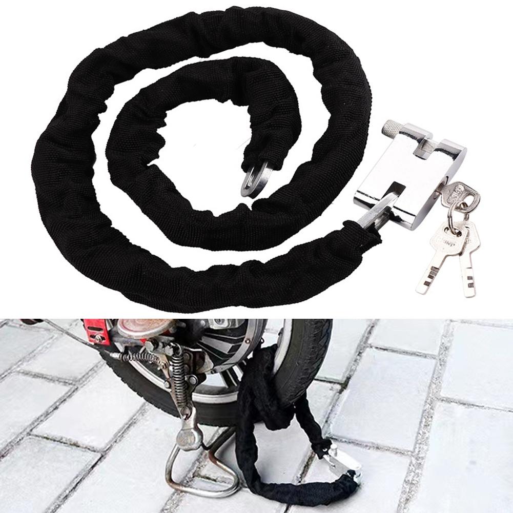 Candado de Cadena para Moto Bicicleta de Alta Resistencia Candado de Alta Resistencia 1.2m Bicicleta Bicicleta Seguridad Candado con 3 llaves