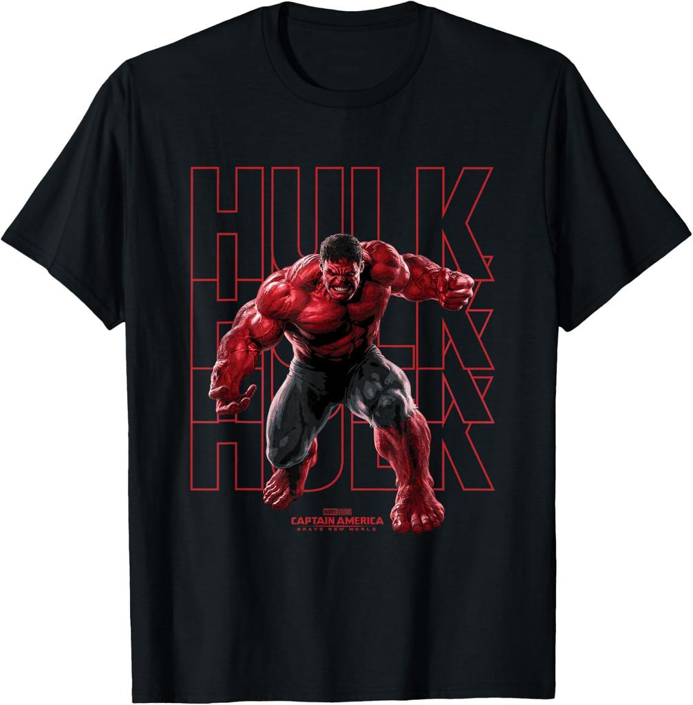 Marvel Captain America: Brave New World Red Hulk Name Stack T-Shirt