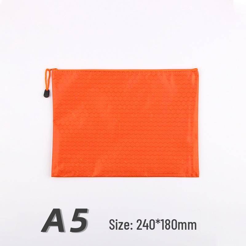 Creative Oxford Cloth A4 Document Bag - Waterproof, Colored Zipper, Handheld for Students or Office Use