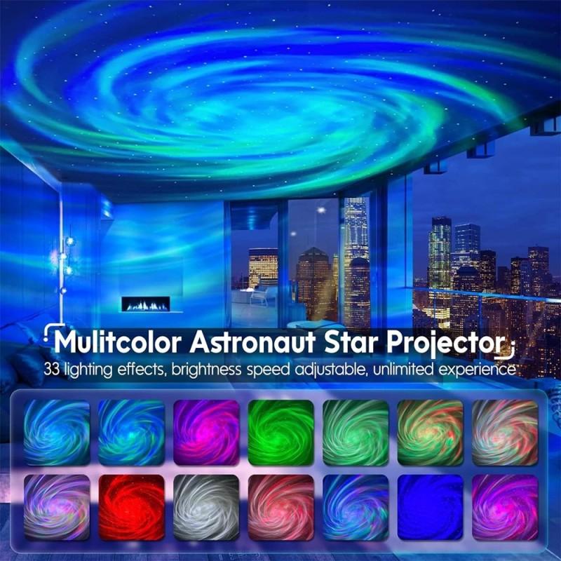 Astronaut Galaxy Star Projector Light Sky Nebula Lamp Home DIY Sticker Room Bedroom Decoration Night Lamp Christmas Gift