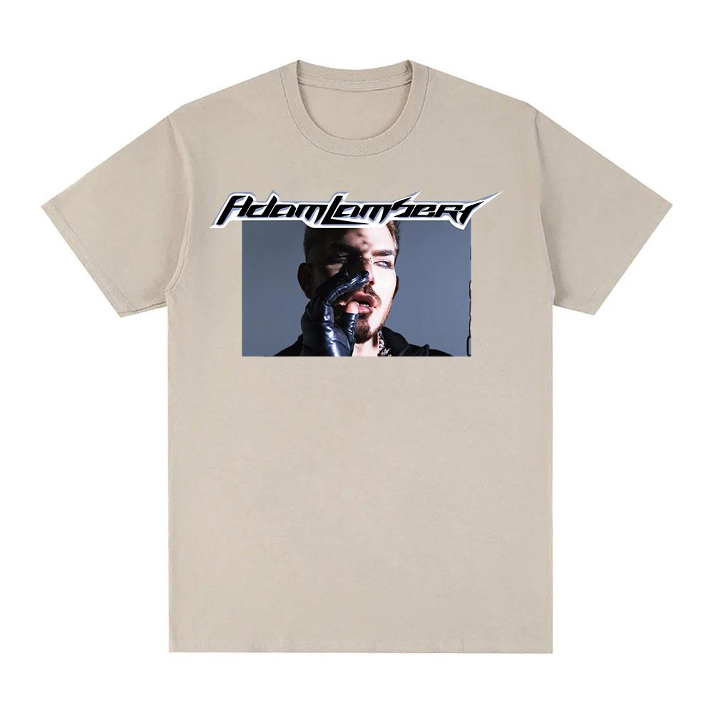 Adam Lambert TShirt Graphic Printing Oneck Cotton Camisetas WomenUnisex Comfortable Short Sleeve Tshirts Casual Clothing