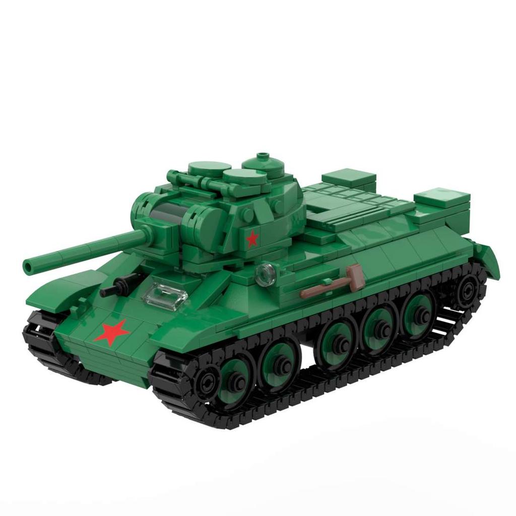 T-34 ww2 Tank Winter Camouflage Building Block Toy Soviet Army 1943 Military Bricks Set T34 Compatible with Brands