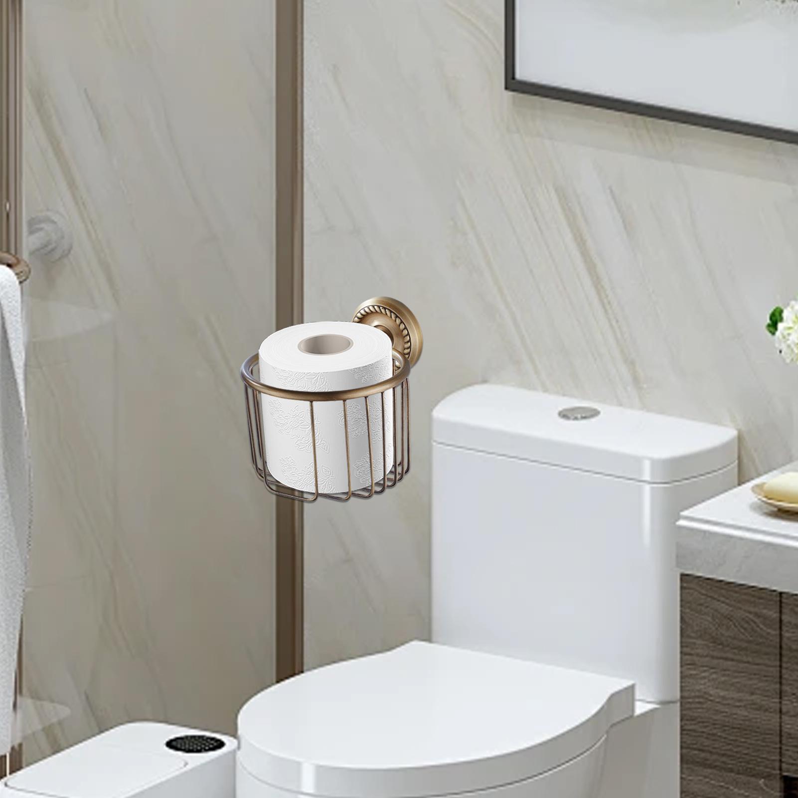 

Brass Vintage Toilet Paper Holder Wall Mounted Vintage Brass Tissue Dispenser Versatile Stable Rustic Paper Holder For Dorm China Mainland