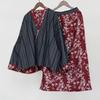 Johnature Women Vintage Jacquard Red Skirts Elastic Waist Spring Chinese Style High Quality Female A-Line Skirts