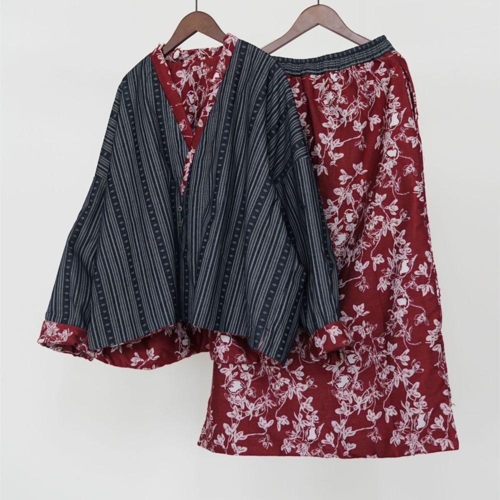 Johnature Women Vintage Jacquard Red Skirts Elastic Waist Spring Chinese Style High Quality Female A-Line Skirts