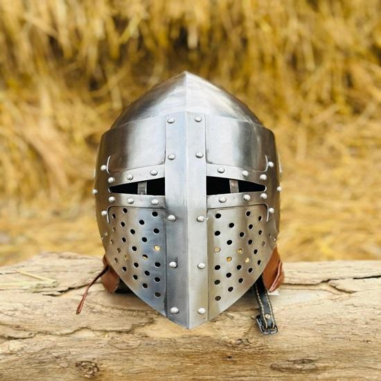 Medieval Bascinet Helmet Barbute Helmet Knight Armor Helmet Best gift for Halloween