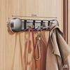 Hidden Foldable Suction Cup Coat Hook Made of Aluminum Alloy Waterproof Space Saving for Doors Wardrobes Bathrooms Living Rooms
