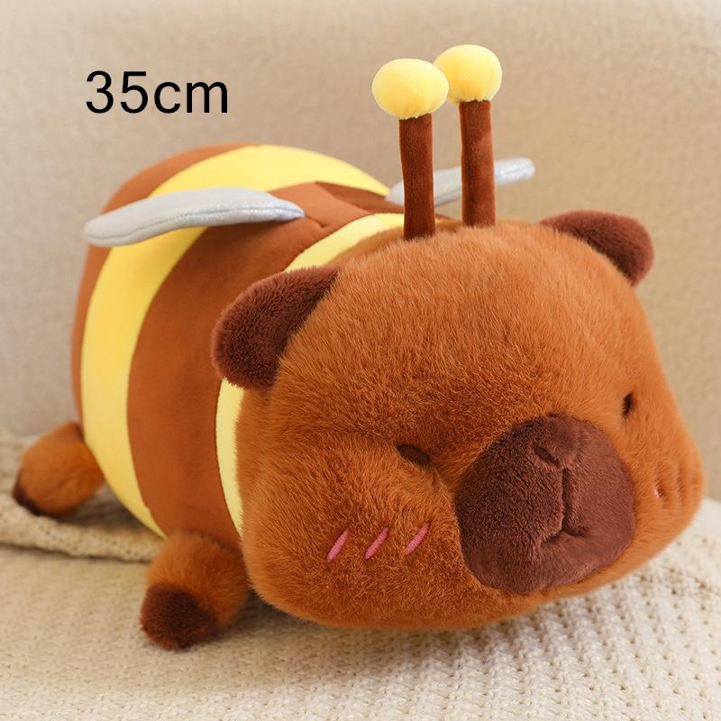 3550Cm Capybara Abeille Cosplay Avec Pot de Miel Peluche Peluche Ailes Volantes Chien Shiba Inu Oreiller en Peluche Pour Cadeau d'Anniversaire