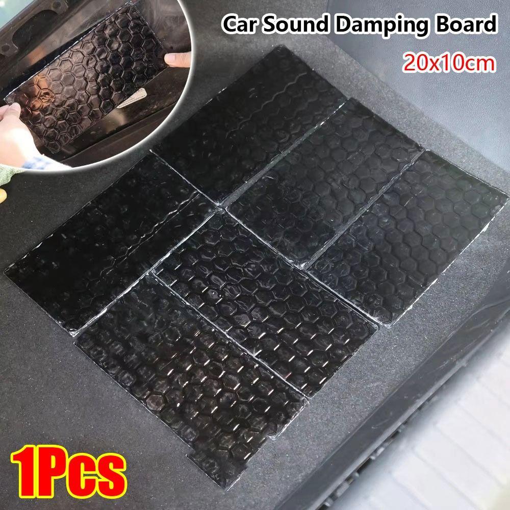 1Pcs Aluminum Foil Coated Car Sound Deadener 20x10cm Soundproofing Board  for Car Door Trunk Hood