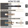 50/10Sets Metal Expansion Tube Pipe Serrated Thorny Self Tapping Screws Drilling Plug for Concrete Wall Bolt Anchors Fasteners