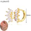 925 Silver Needle 11/13mm Small Hoop Earrings for Women Circle Piercing Huggie Earrings Multicolor Zircon Earrings Party Jewelry