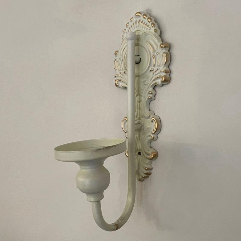 2pcs American Wall-mounted Candle Holder Wrought Iron Candle Holder Rural Pastoral Home Wall Decoration Wedding Decoration