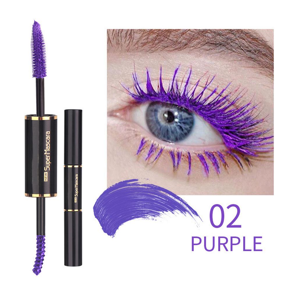Double-head Colored Mascara for Women – Small and Large Brushes, Smudge-resistant for Enhanced Eye Makeup