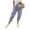 Women Striped Patchwork Loose Casual Long Pants