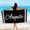 Toalla de Playa Rayada Personalizada con Nombre/Logo Personalizado Toalla de Microfibra Fina Secado Rápido Absorbente para Playa Natación Yoga Baño Deportes