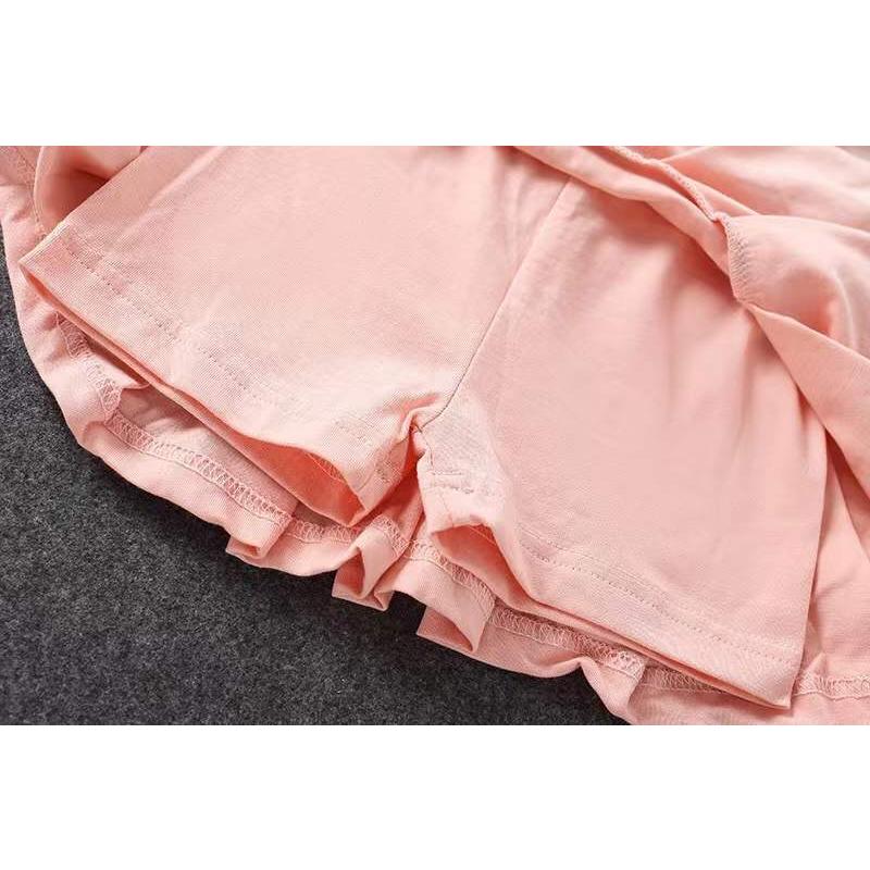 Girls' New All-Match Pleated Culottes Summer Skirt Inner Safety Pants Student Uniform Skirts