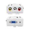 AV to VGA Adapter 1080P HD Mini VGA Converter ABS Shell Video Converter for STB Computer (White)