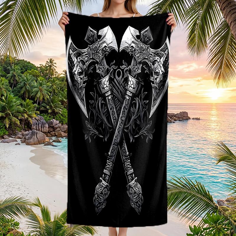 Nordic Mythology Fashion Beach Towel: Ideal for Summer Adventures Soft, absorbent and quick drying suitable for swimming and bathing