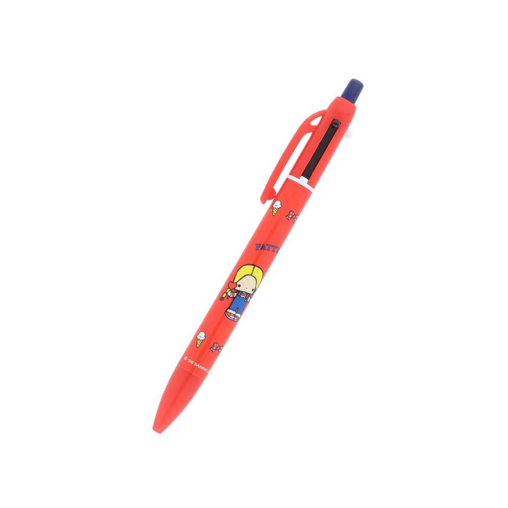 Sun-Star Stationery Sanrio Patty & Jimmy Multi-Function Pen, 2-Color Ballpoint (Black/Red 0.5mm) & Mechanical Pencil (0.5mm) S4660463
