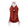 Araltay New Arrival Fashion Style Women's Clothing Fashion All-Match Elegant Silm Hanging Collar Strap Drawstring Dress
