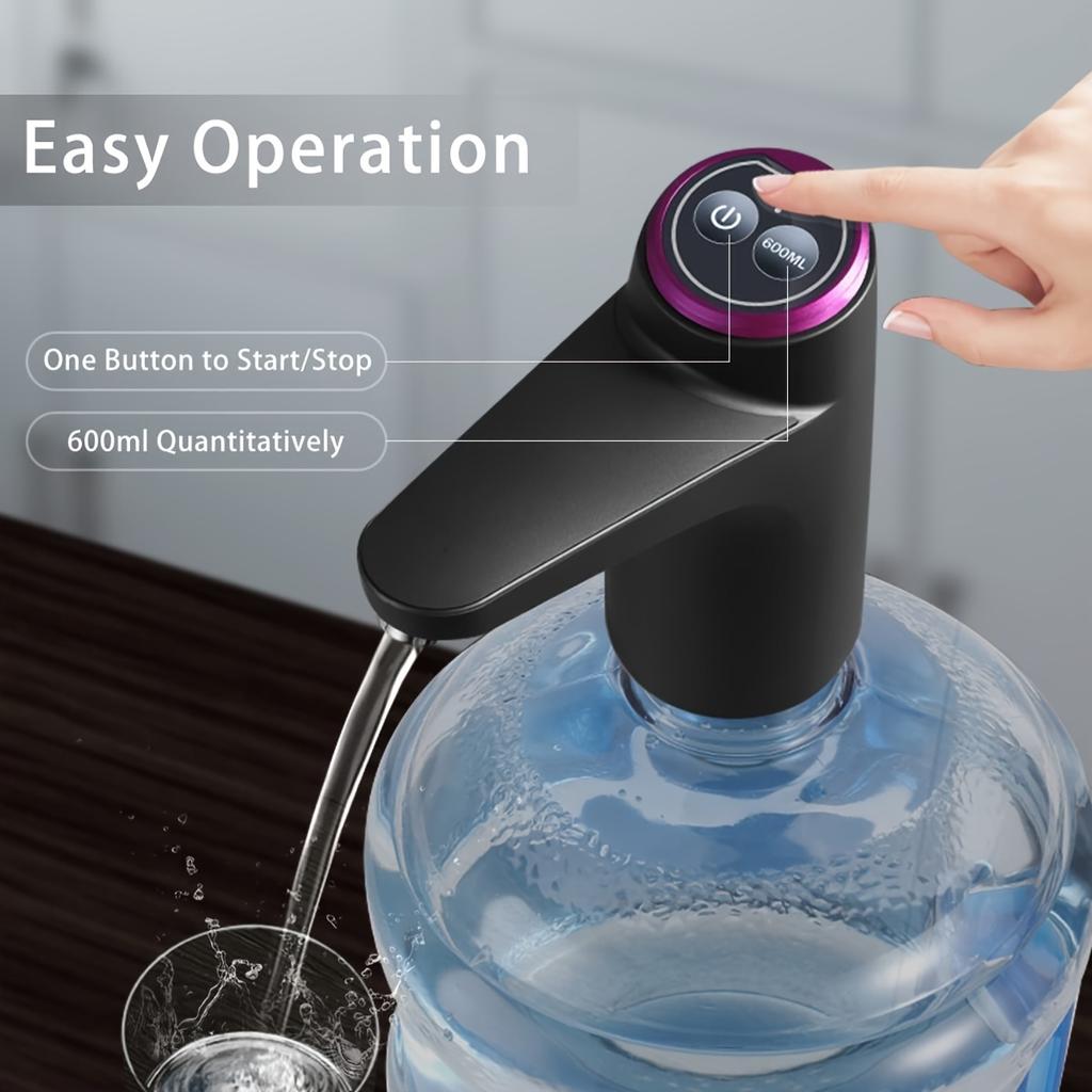 5 Gallon Water Jug Dispenser, Portable Water Bottle Pump For 2-5 Gallon Drinking Water Pump USB Charging Water Dispenser