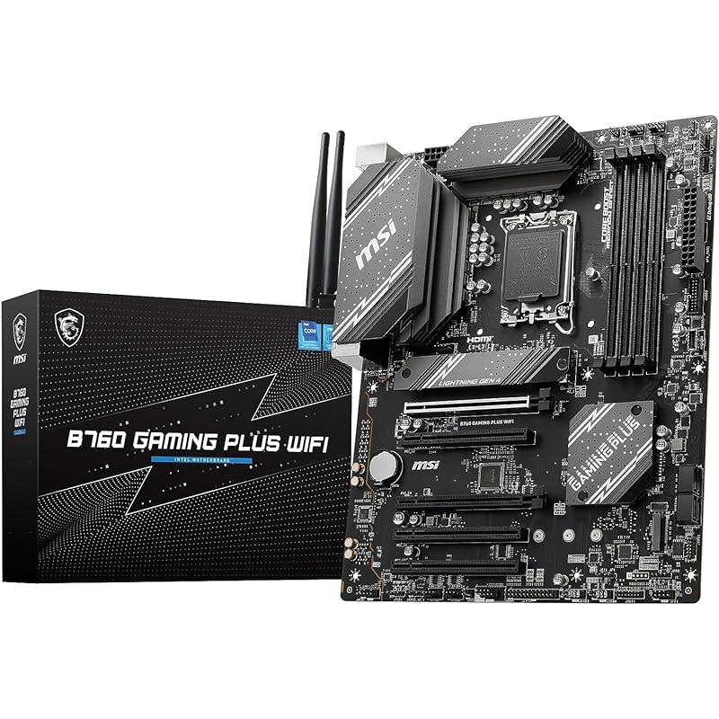 

[Amazon limited 1 year extended warranty version] MSI B760 GAMING PLUS WIFI/A DDR5 motherboard Compatible with 13th/12th generation CPU (LGA1700) 5