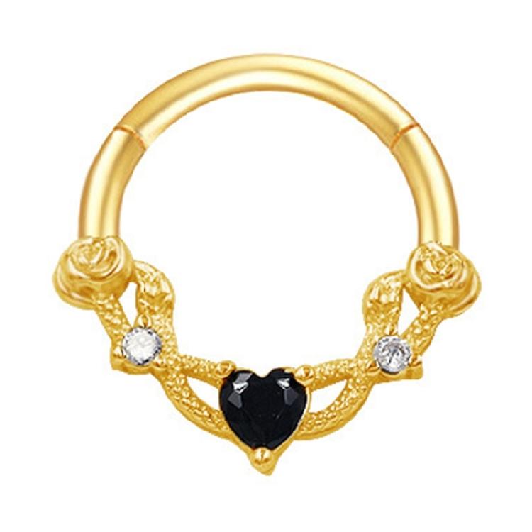 Kristall-Nasen-Clicker Handgefertigt Silberfarben Septum-Ring Edelstahl Piercing-Accessoire für Ohr und Knorpel