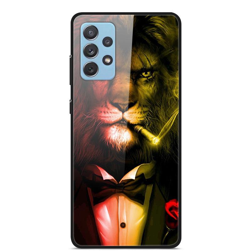 For Samsung A52 A72 2021 Case Hard Tempered Glass Case Back Cover For Samsung Galaxy A52 A72 A 52 A 72 Case Protective Bumper