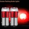 2PCS Red Vehicle Parts 6000K DC12V Reverse Light Lamp Car LED Light Truck Signal Bulbs BAY15D P21/5W