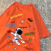 Space Astronaut Just Be Free Print Tshirts Men Women Fashion Casual Tops Hip Hop Oversize T-Shirts Casual Summer Short Sleeve