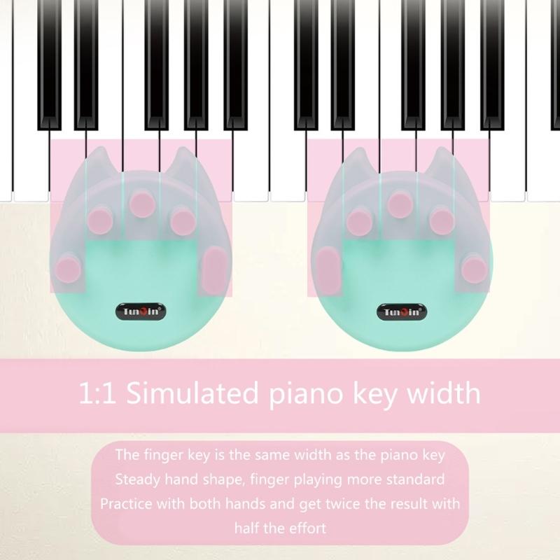 2 pcs Piano Finger Pressing Posture Correction Tool Piano Finger Trainer Silicone Hand Grip Exerciser Finger Correctors