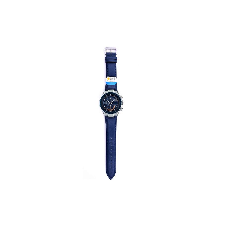Casio EDIFICE series pointer adjustable alarm clock multi-function watch solar movement leather strap Japanese and Korean watch men's EQS-920BL-2A