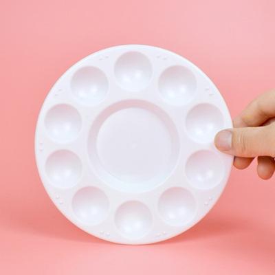 2Pcs 17CM Paint Palette 11 Wells Round Non-stick Easy Clean Kid Adult Student Craft DIY Watercolor Mixing Oil Acrylic