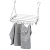 Clothes Drying Rack with 36 Clips Stainless Steel Socks Shoes Hanger Organizer for Balcony