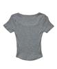 Bonseullipi Cross Square Neck T-Shirt (Gray)